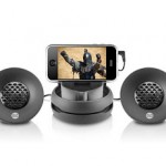 Мощный стерео звук для iPhone вместе с DLO Portable Speakers